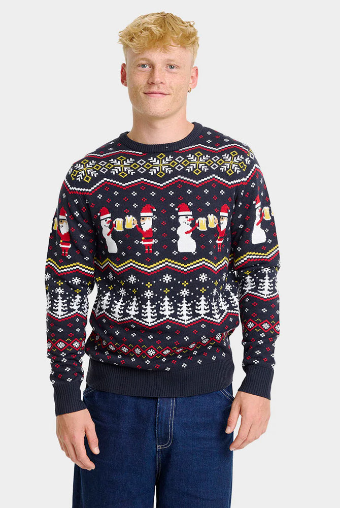 Maglione Natalizio di Coppia Cheers Santa Uomo