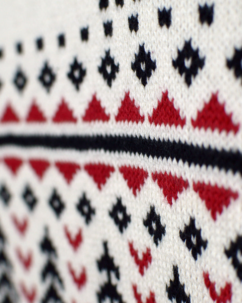 Maglione Natalizio Coppia Beige Cotone Biologico Collo Alto Elegante