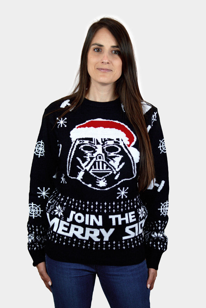 Maglione Natalizio di Coppia Donna Star Wars Join The Merry Side