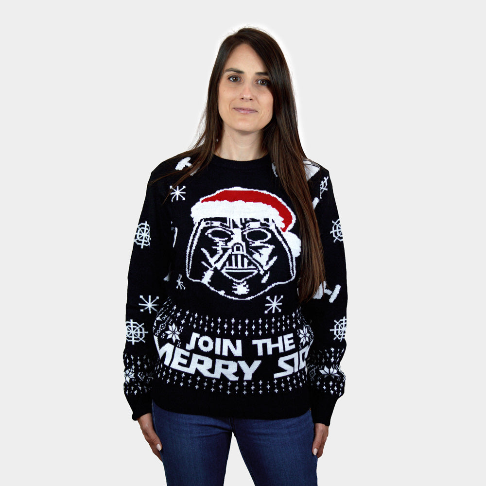 Maglione Natalizio di Coppia Donna Star Wars Join The Merry Side