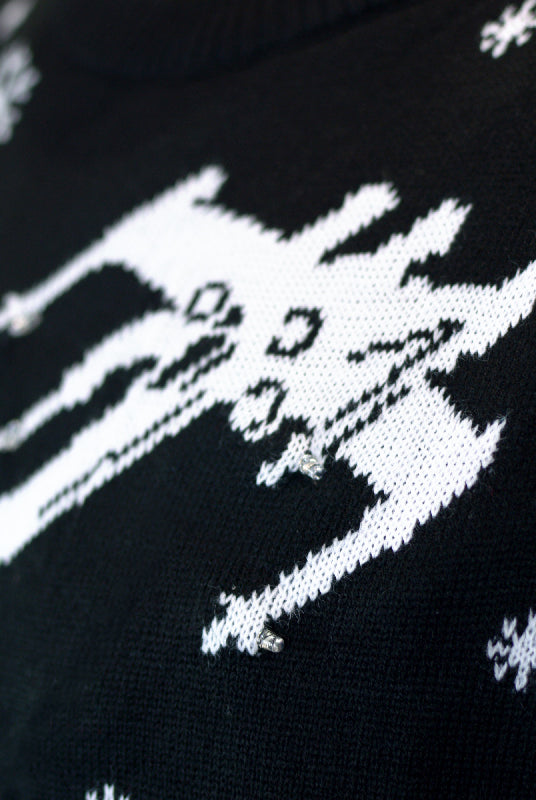 Luci LED Join the Christmas Side Maglione Natalizio di Coppia con