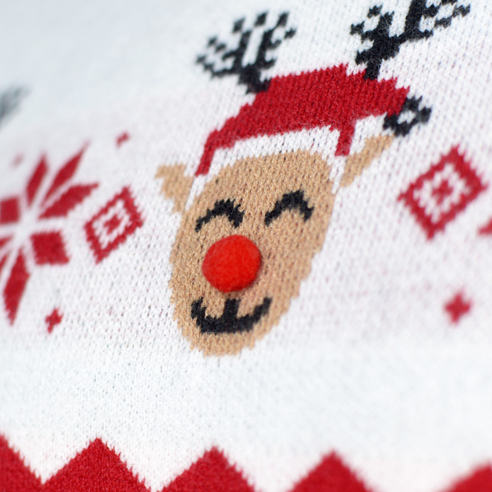 Maglione Natalizio da Coppia con Renna adorabile 3D
