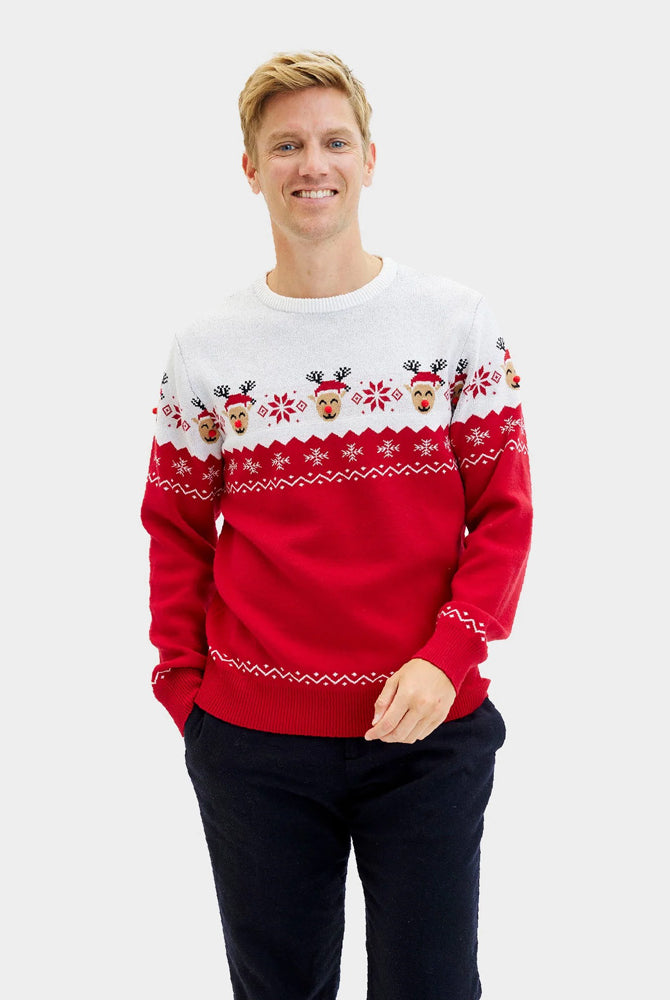 Maglione Natalizio da Coppia con Renna adorabile Uomo