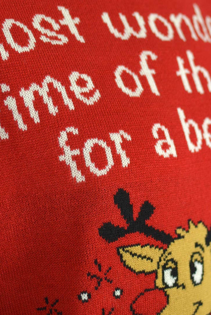 Maglione Natalizio di Coppia con Renna e Apribottiglie per Birra