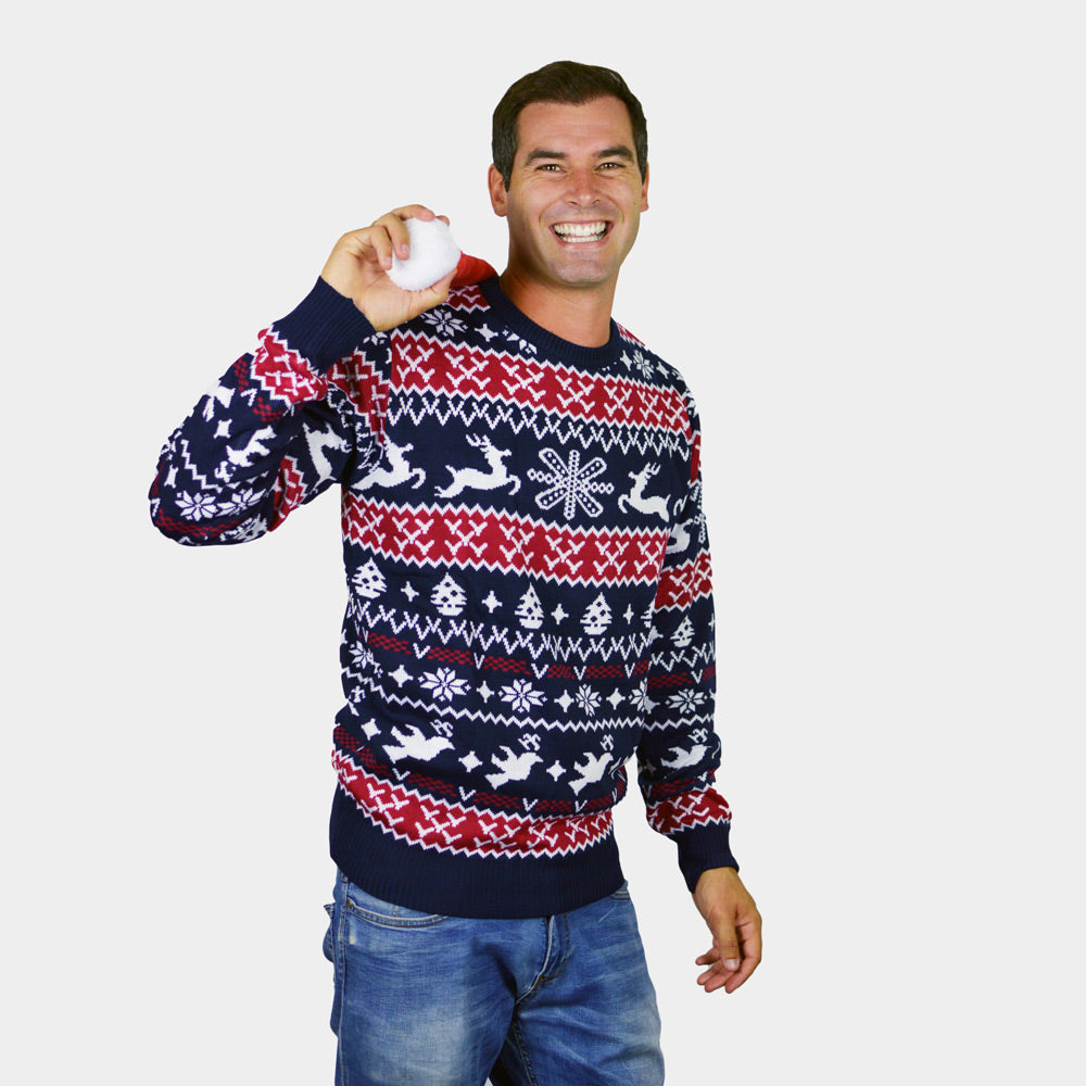 Maglione Natalizio di Coppia Renne e Motivi Natalizi uomo