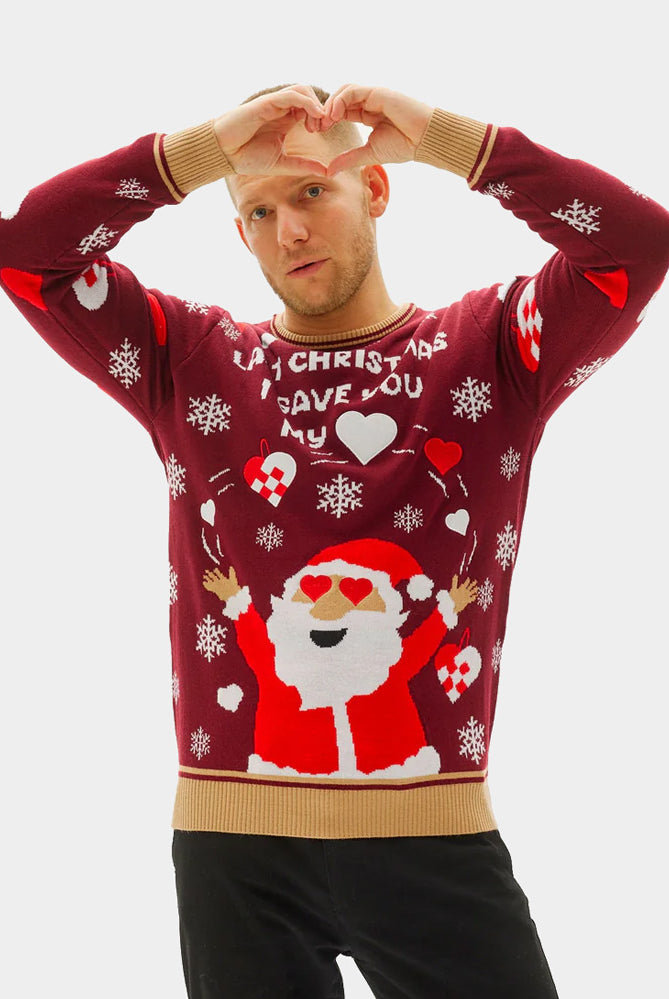 Maglione Natalizio di Coppia uomo Last Christmas I Gave You My Heart