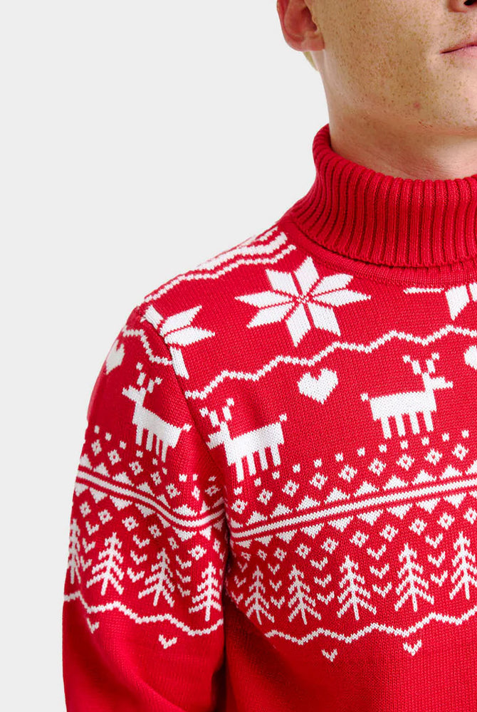 Maglione Natalizio Uomo Cotone Biologico a Collo Alto Greenlandish