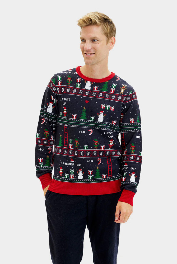 Maglione Natalizio Uomo Vintage Gaming