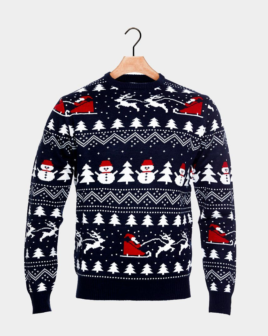 Maglione Natalizio da Donna Alberi, Pupazzi Neve e Babbo Natale