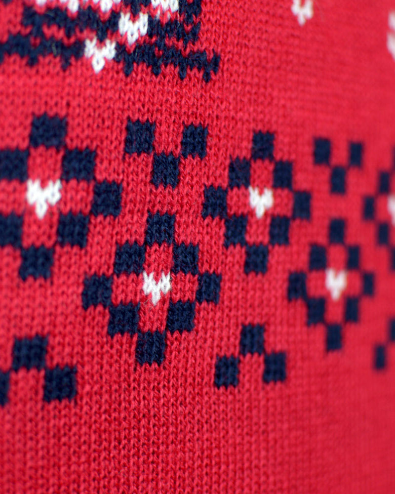 Rosso Canada da Donna Maglione Natalizio