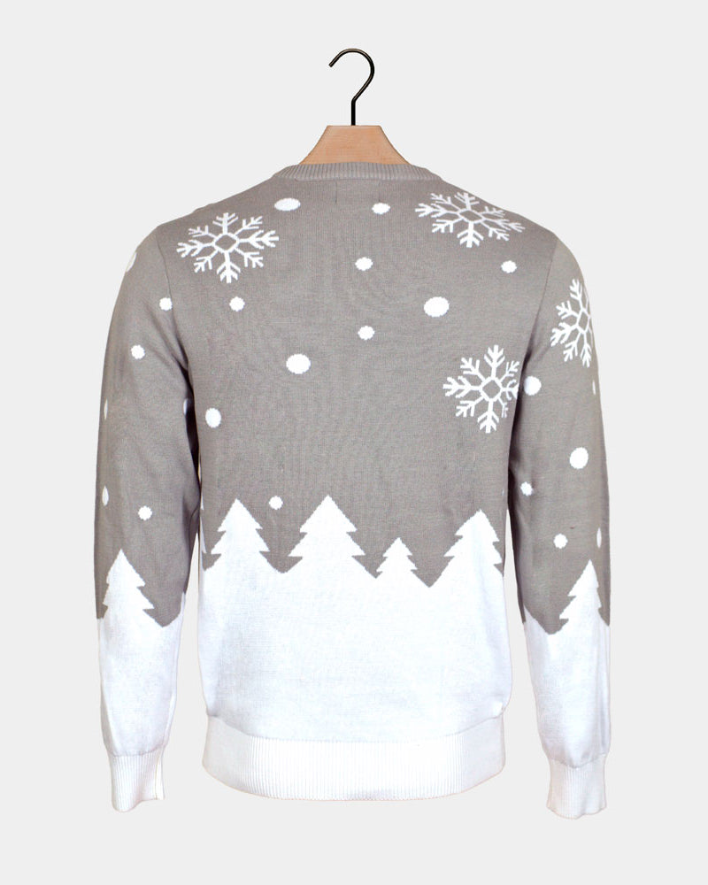 Maglione Natalizio Donna Grigio con Renne Carine