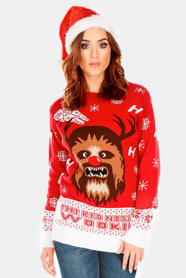 Maglione Natalizio da Donna Coppia Star Wars Wookiee