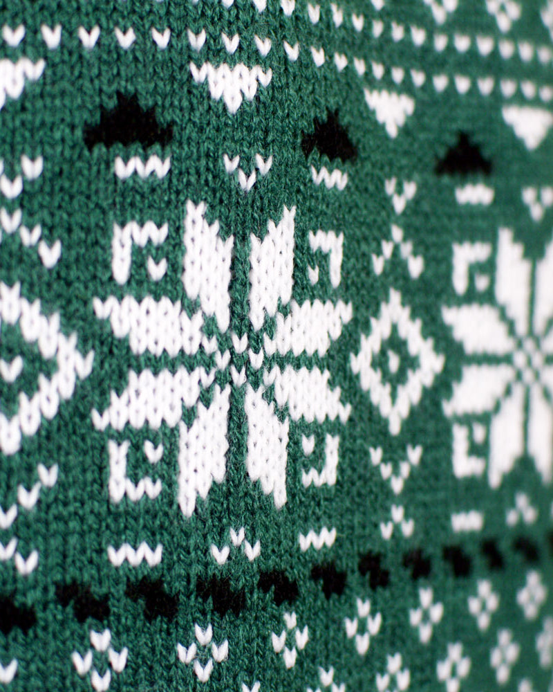 Maglione Natalizio da Donna Elegante Classico Verde e Bianco
