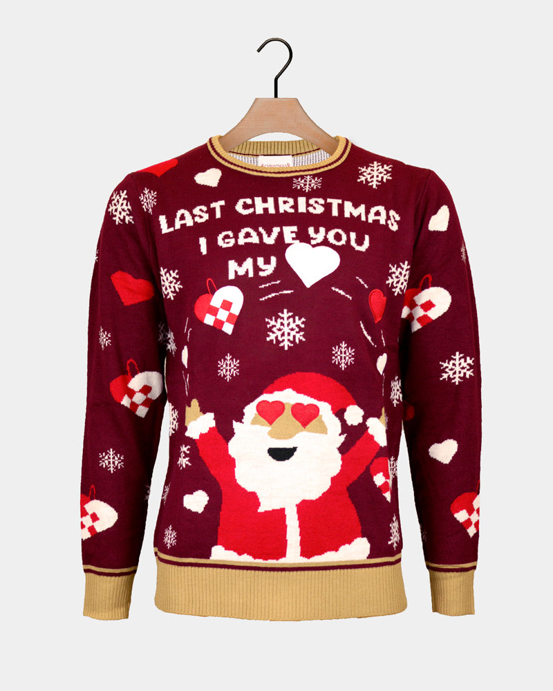 Maglione Natalizio Rosso da Donna Last Christmas I Gave You My Heart