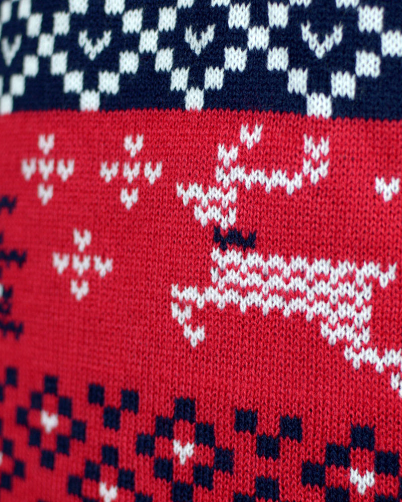 Rosso Canada Maglione Natalizio da Donna