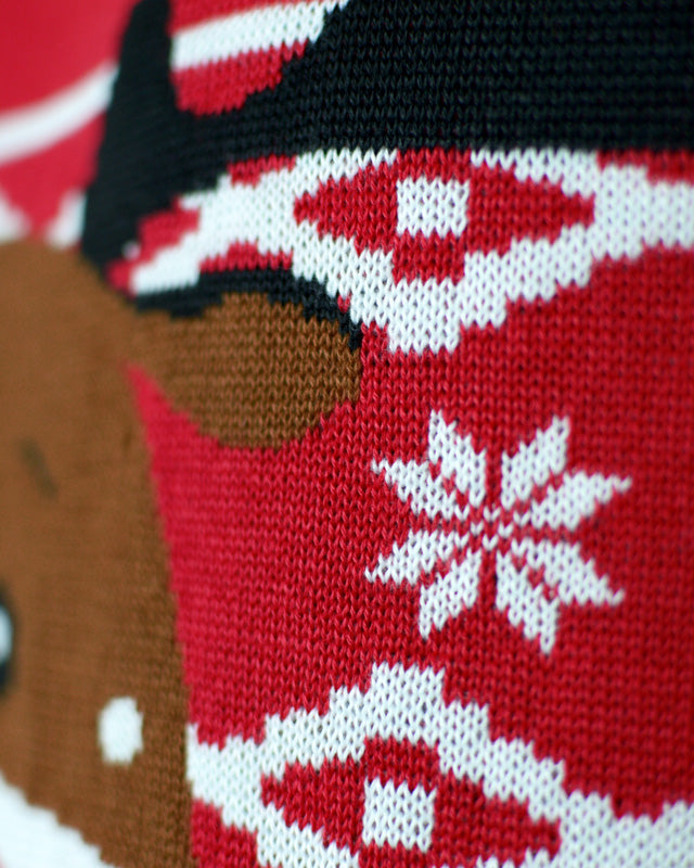 Maglione Natalizio Renna Rudolph da Donna Rosso con Sciarpa