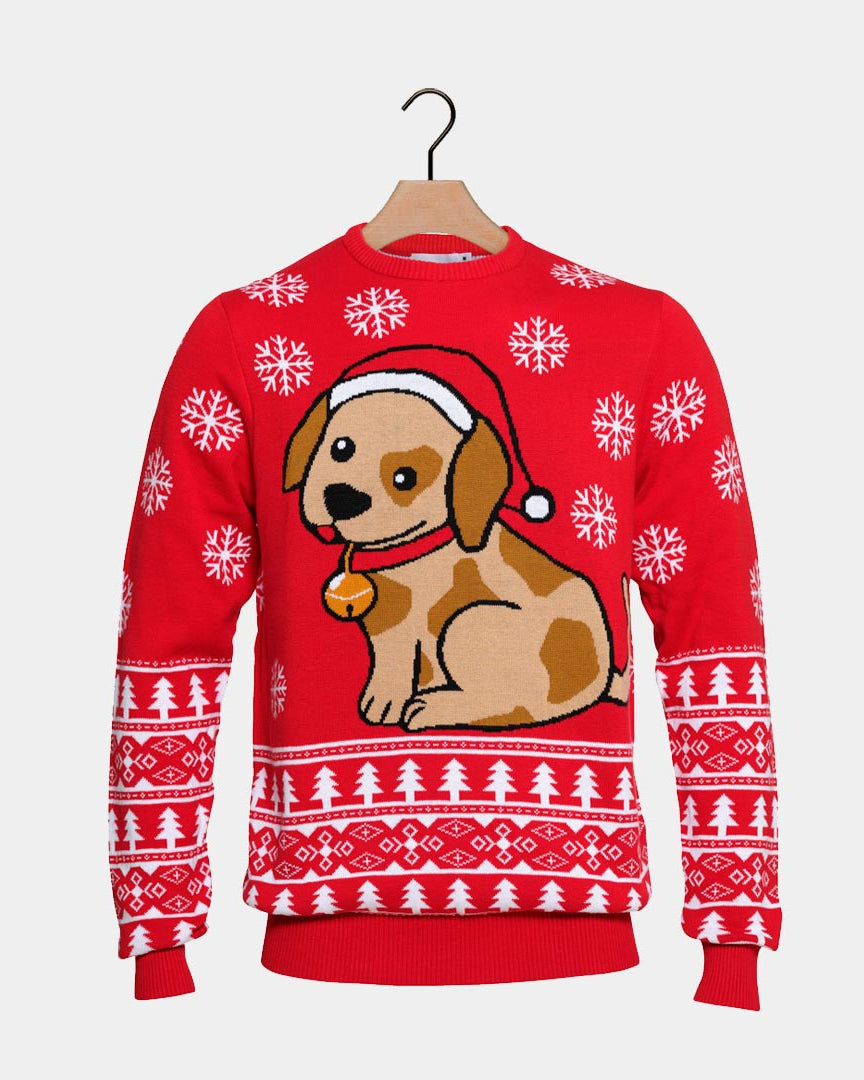 Maglione Natalizio Famiglia Cagnolino