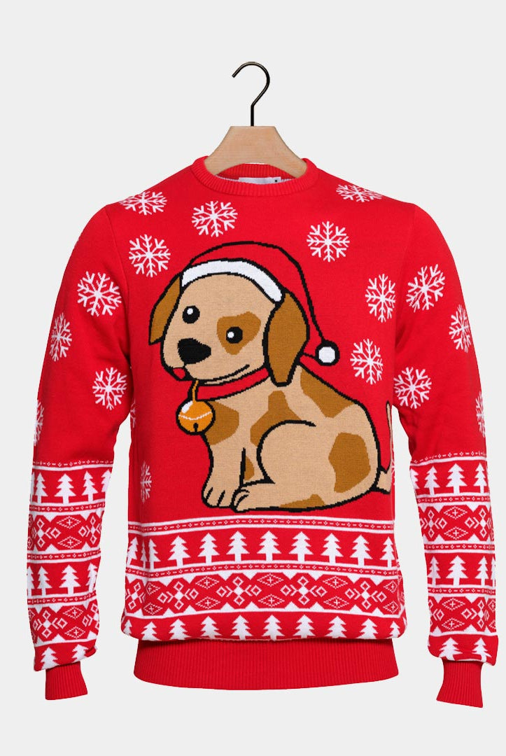 Maglione Natalizio Famiglia Cagnolino