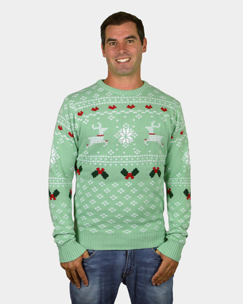 Maglione Natalizio da Donna Uomo Verde Sweet Christmas