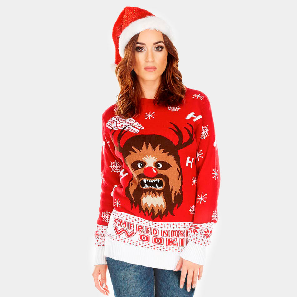 Maglione Natalizio da Donna Star Wars Wookiee