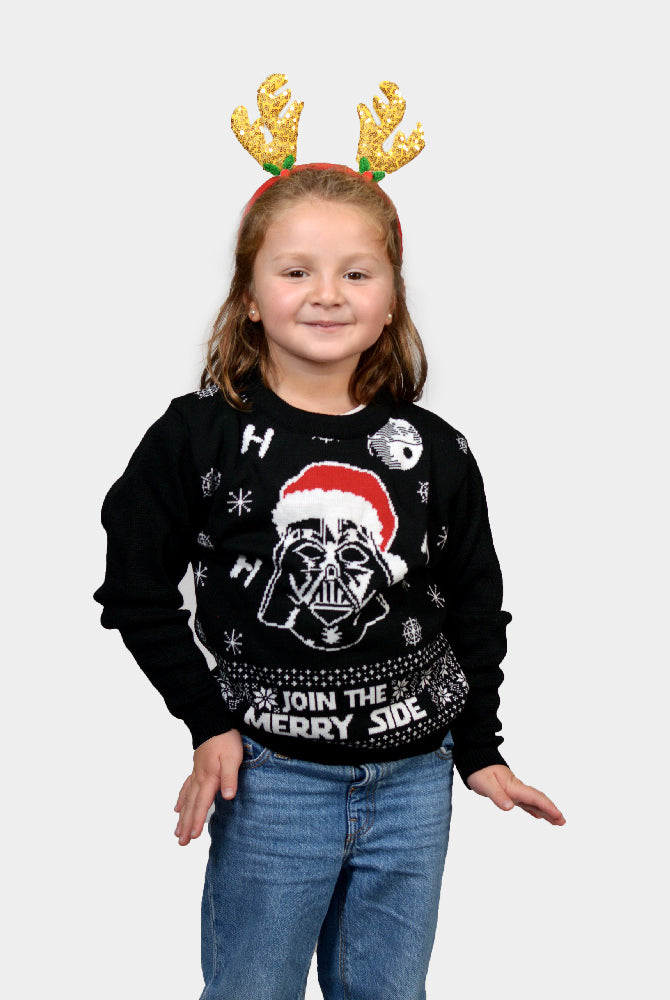 Maglione Natalizio Famiglia Bambini Star Wars Join The Merry Side
