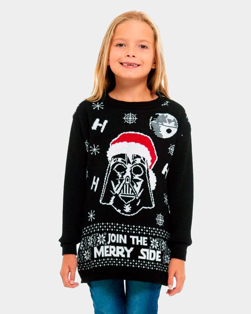 Maglione Natalizio Famiglia Bambini Star Wars Join The Merry Side