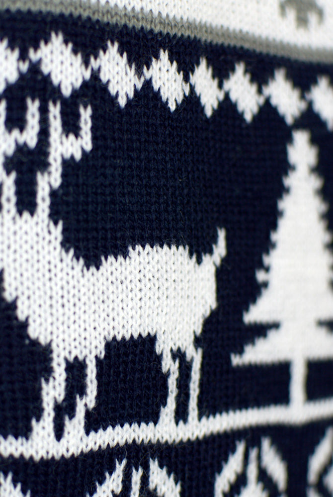 Alberi di Natale e Renne Maglione Natalizio per la Famiglia Blu