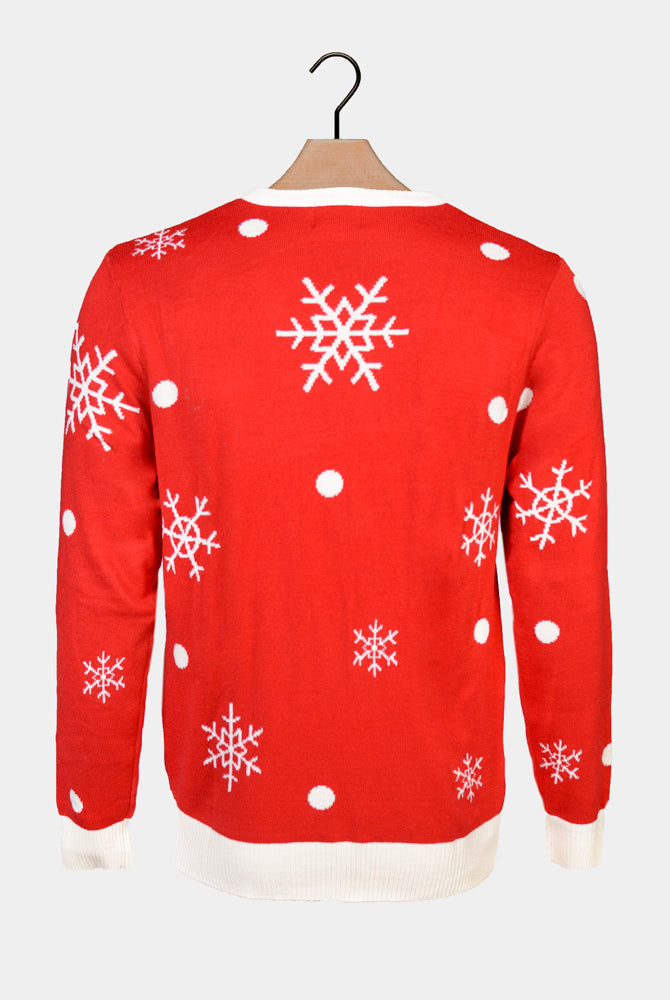 Maglione Natalizio Famiglia Luci LED Renna Brillante