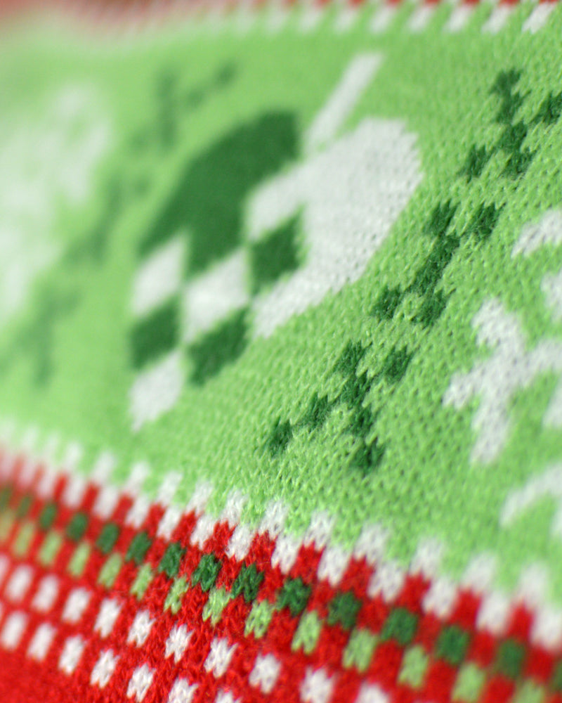 Maglione Natalizio per la Famiglia con Luci LED Rosso con Albero di Natale