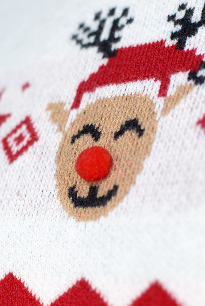 Maglione Natalizio per Famiglia con Renna adorabile 3D