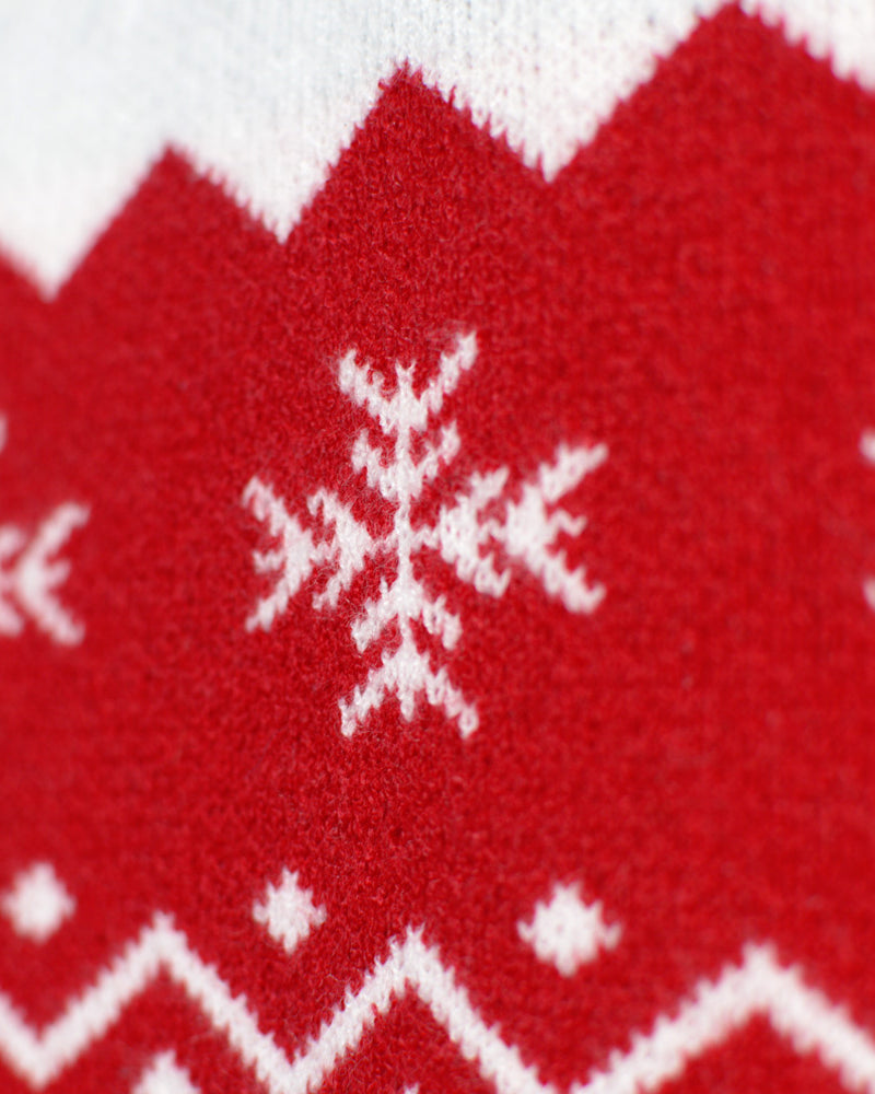 Maglione Natalizio per Famiglia con Renna adorabile Rosso