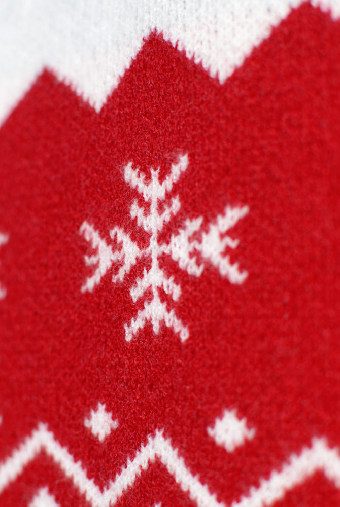 Maglione Natalizio per Famiglia con Renna adorabile Rosso