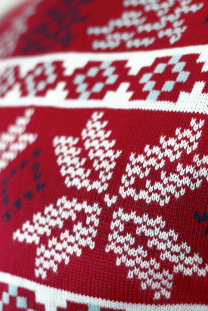 Classico Stelle Polari Maglione Natalizio Famiglia Rosso