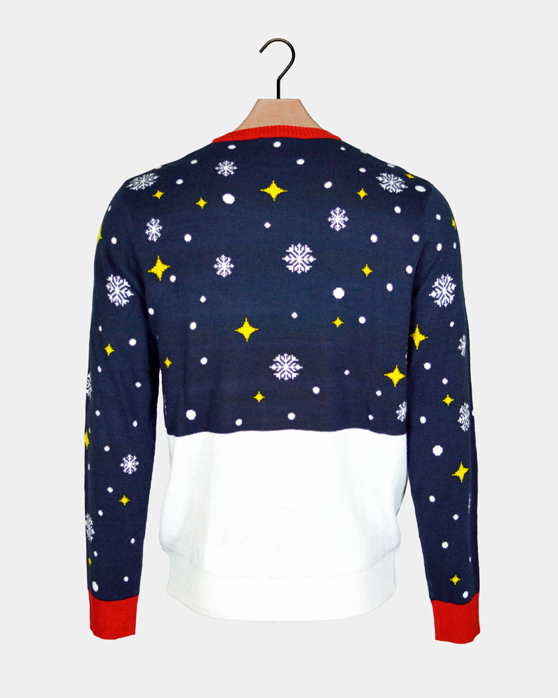 Maglione Natalizio Feliz Navidog-blu