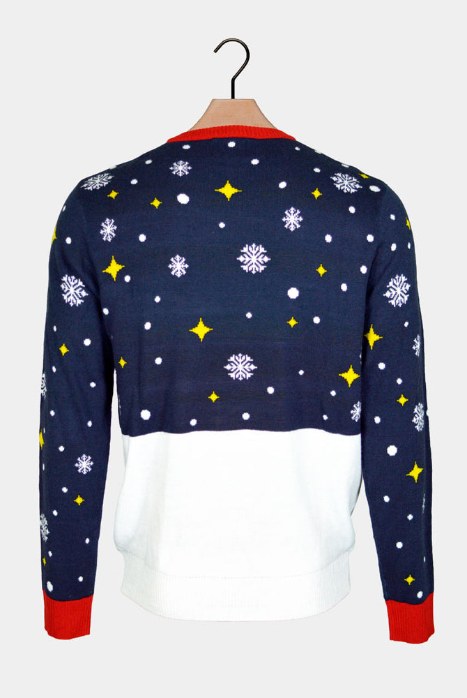 Maglione Natalizio Feliz Navidog-blu