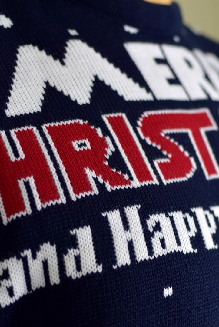 Maglione Natalizio Merry Christmas Happy New Year