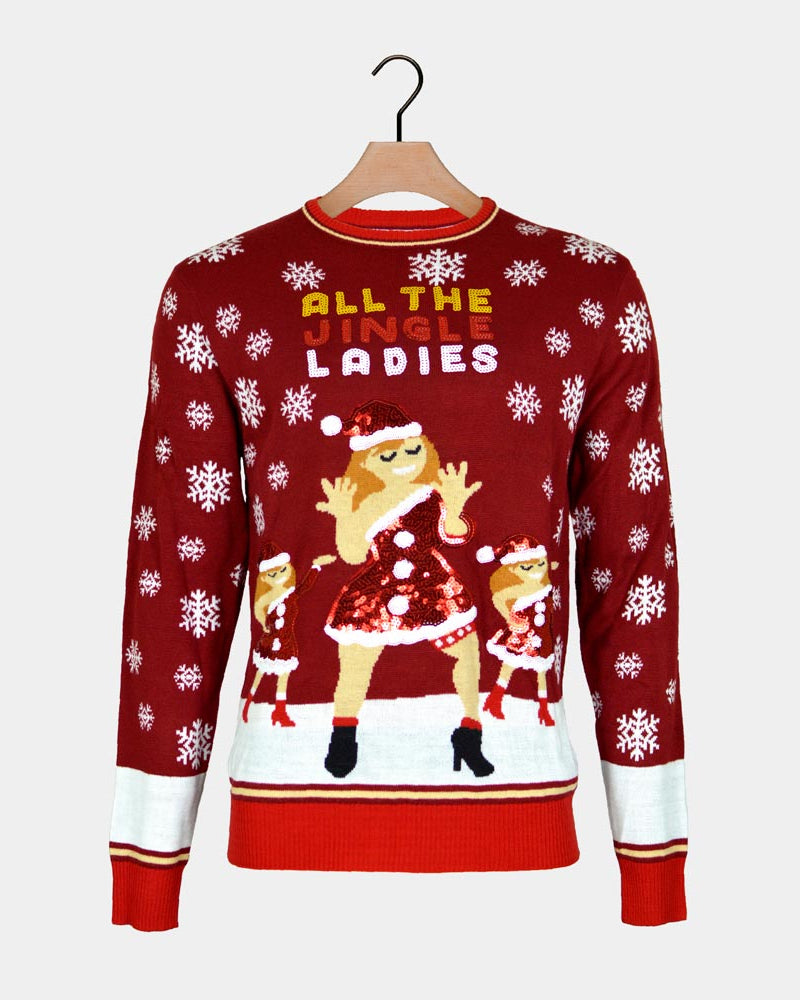 Maglione Natalizio Jingle Ladies con Paillettes