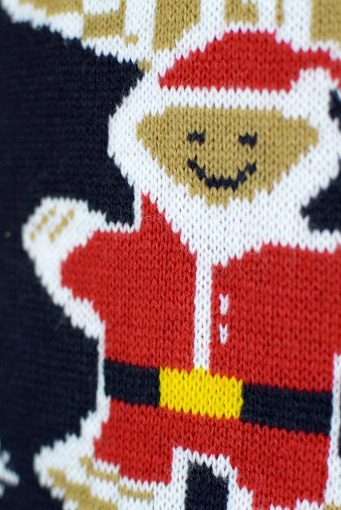 Maglione Natalizio con Luci LED Famiglia Casa di Pan di Zenzero