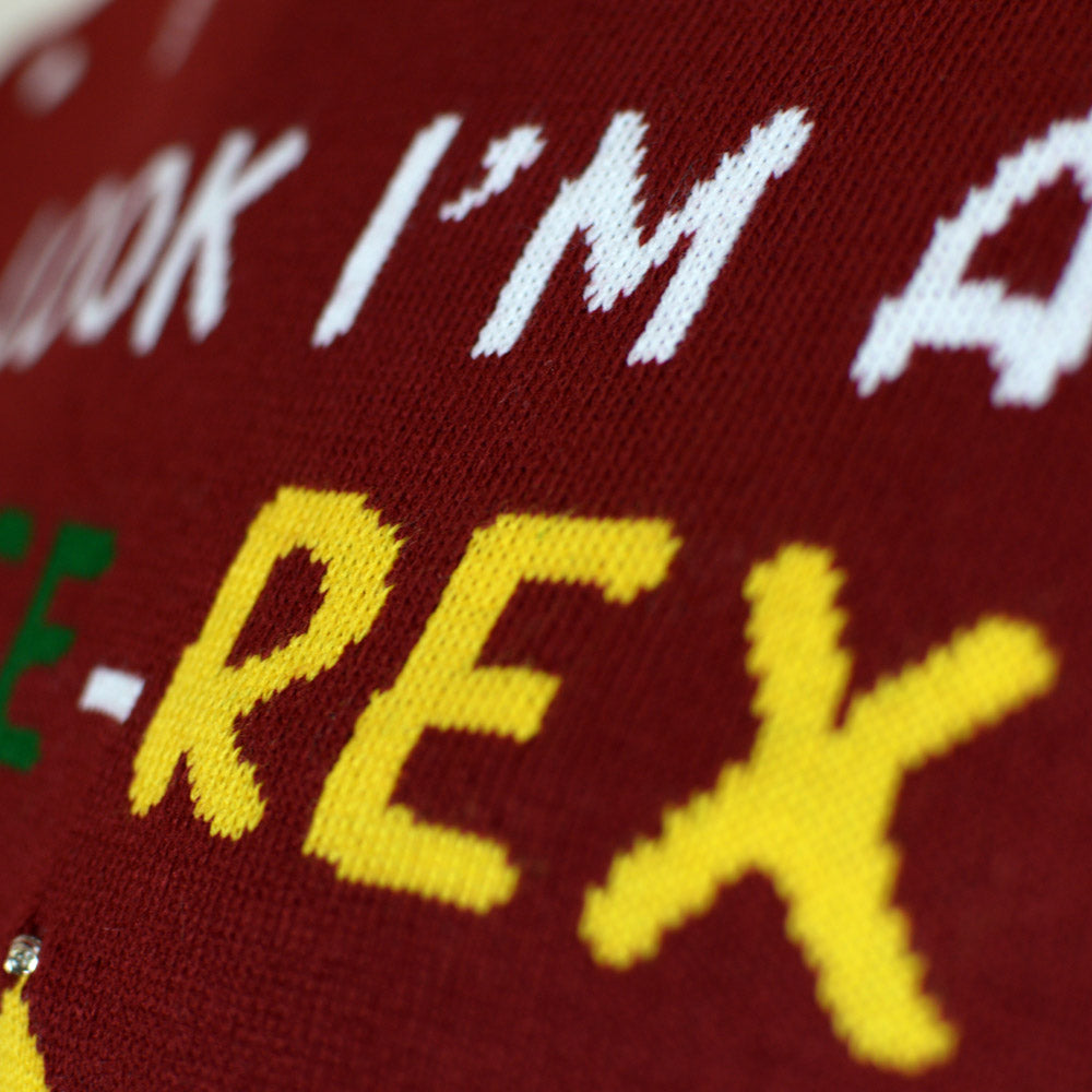 Maglione Natalizio con Luci LED di Coppia Christmas Tree-Rex
