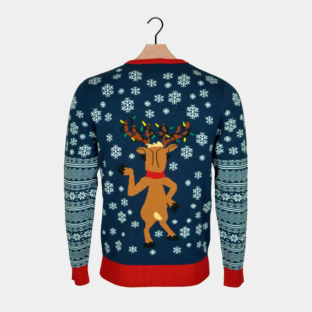 Maglione Natalizio con Luci LED Jingle Bells di Coppia