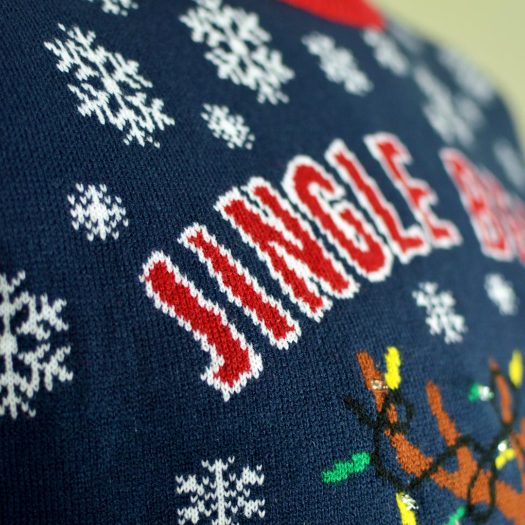 Maglione Natalizio con Luci LED Jingle Bells