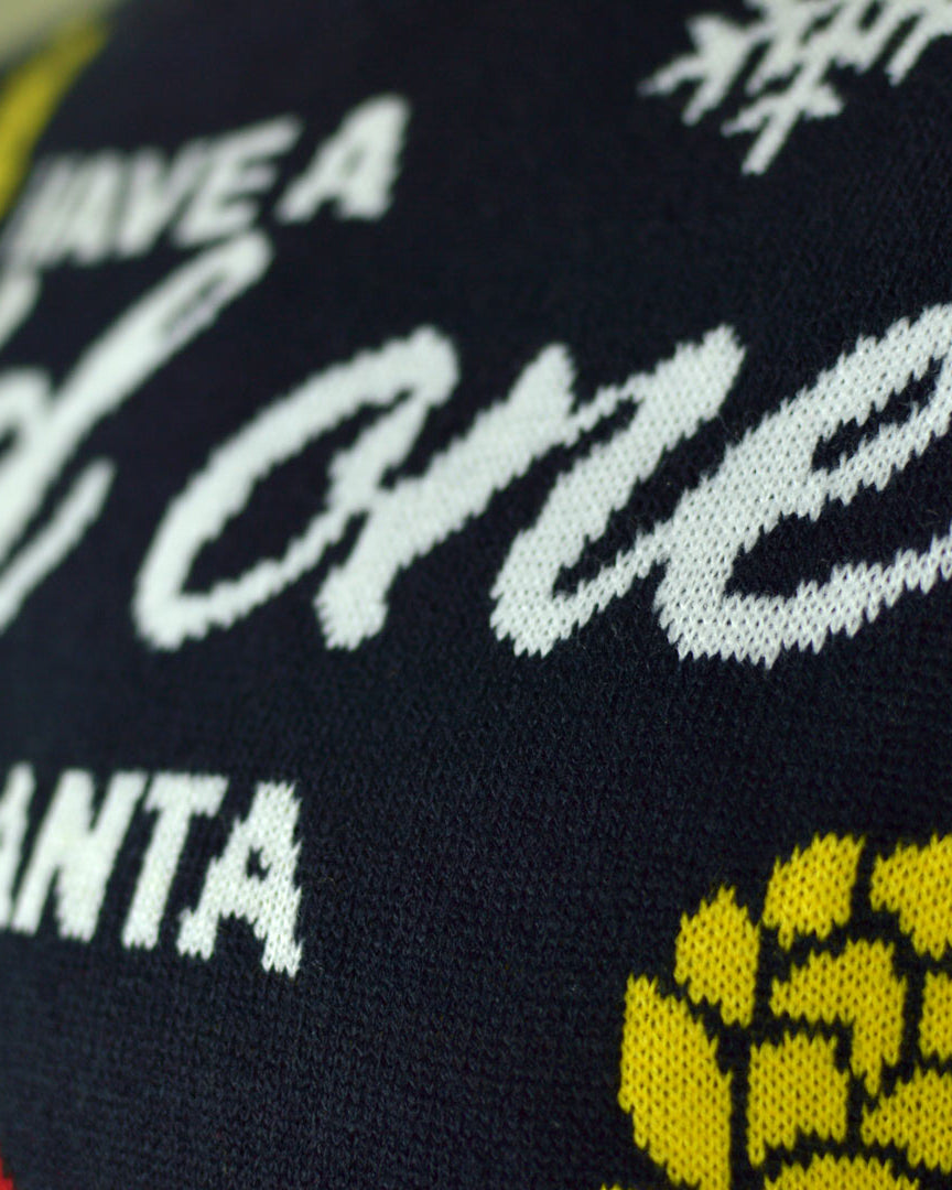 Maglione Natalizio Uomo con Luci LED Babbo Natale con Birra