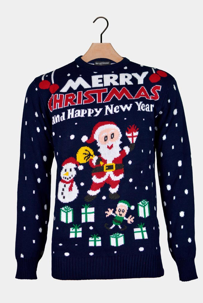 Maglione Natalizio Merry Christmas New Happy Year