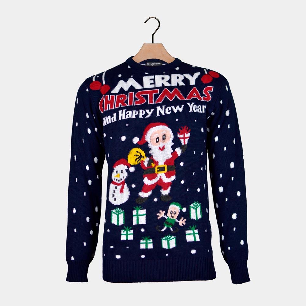 Maglione Natalizio Merry Christmas New Happy Year