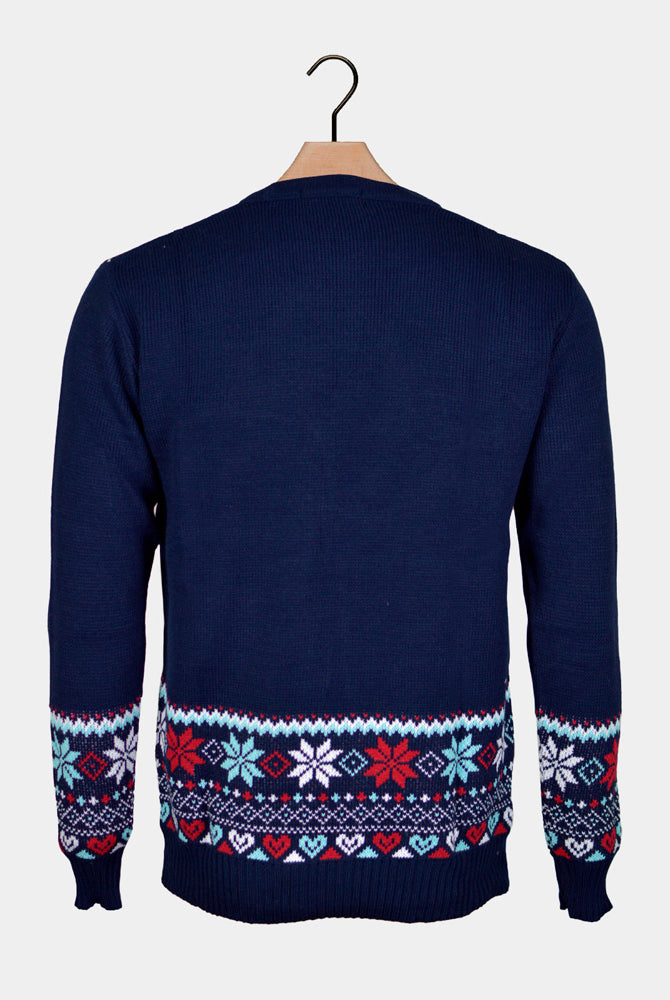 Maglione Natalizio Merry Christmas Blu