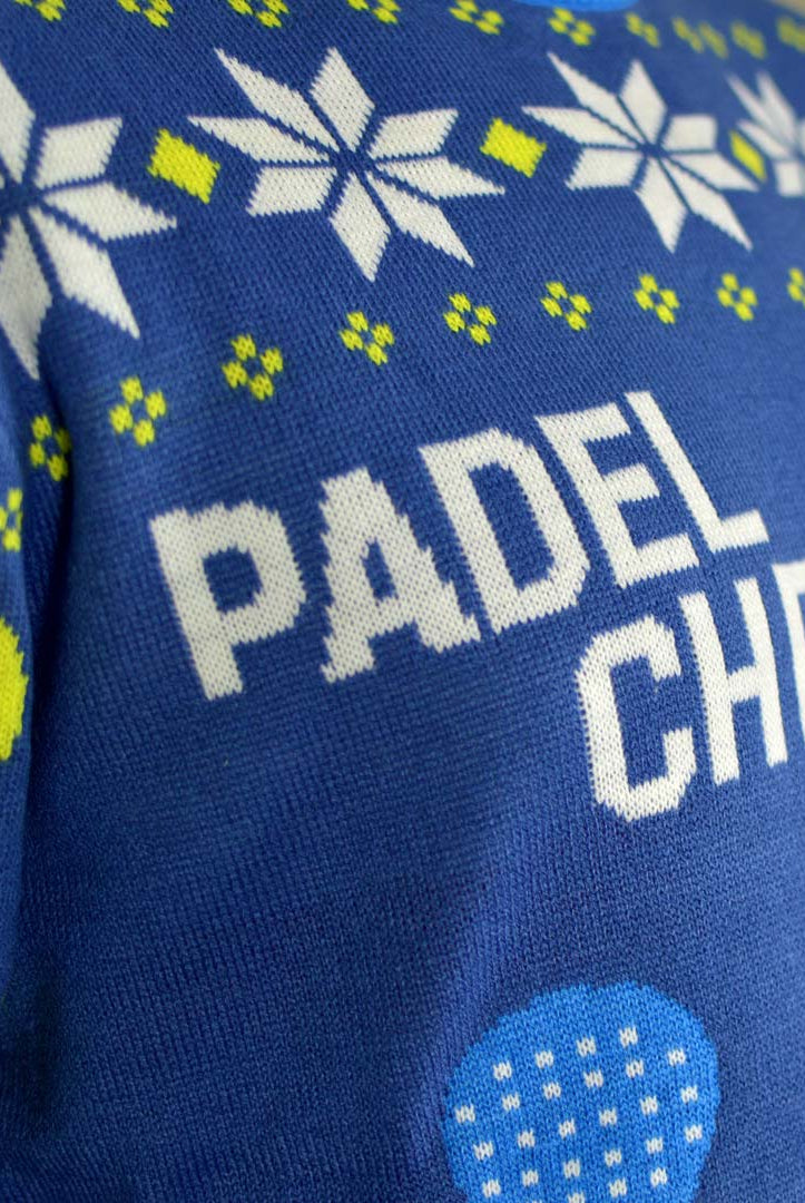 Maglione Natalizio Blu Padel Christmas