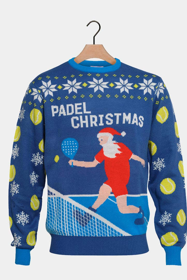 Maglione Natalizio Padel Christmas Blu