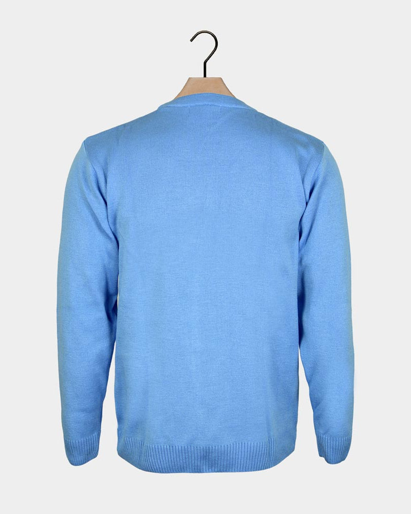 Maglione Natalizio Azzurro Pinguino