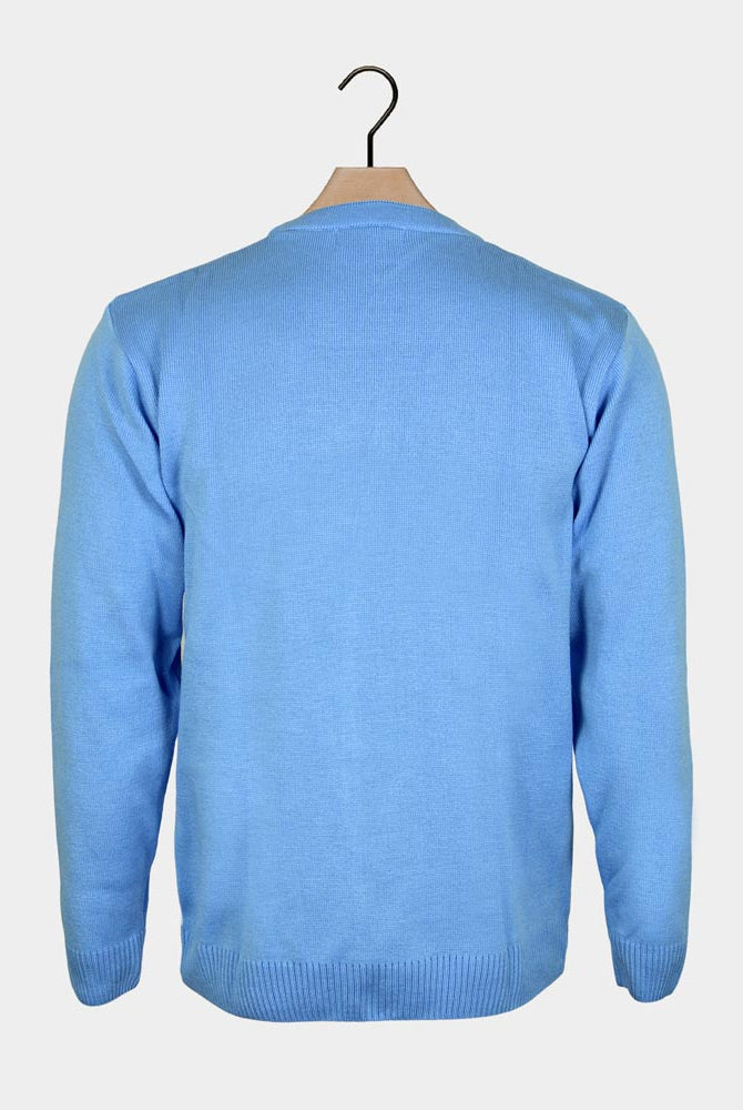 Maglione Natalizio Azzurro Pinguino