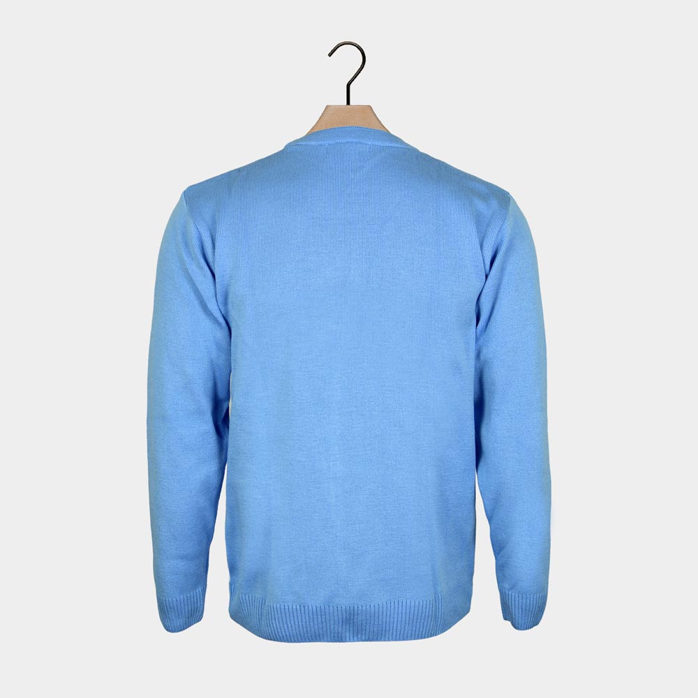 Maglione Natalizio Azzurro Pinguino
